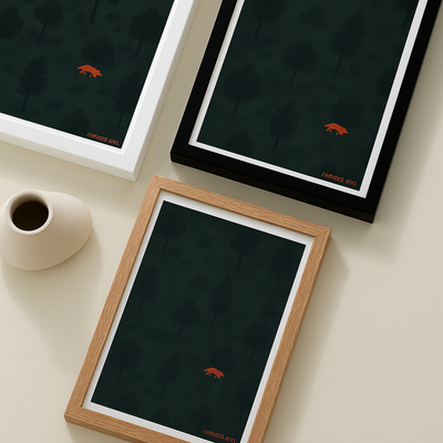 The Lone Fox Frame Poster by Orpheus Veyl