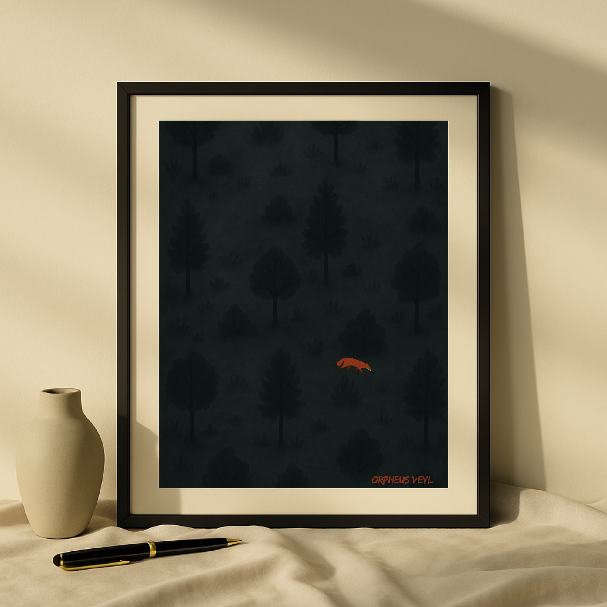 The Lone Fox Poster by Orpheus Veyl Digital Download