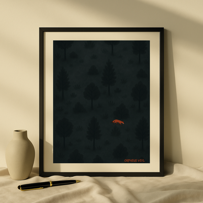 The Lone Fox Poster by Orpheus Veyl Digital Download
