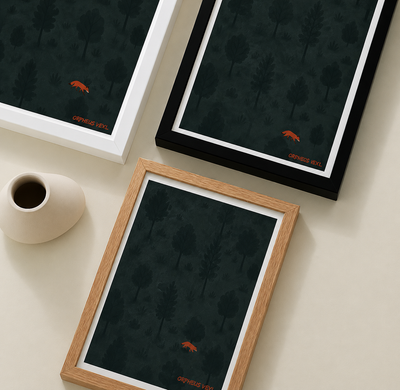 The Lone Fox Frame Poster by Orpheus Veyl